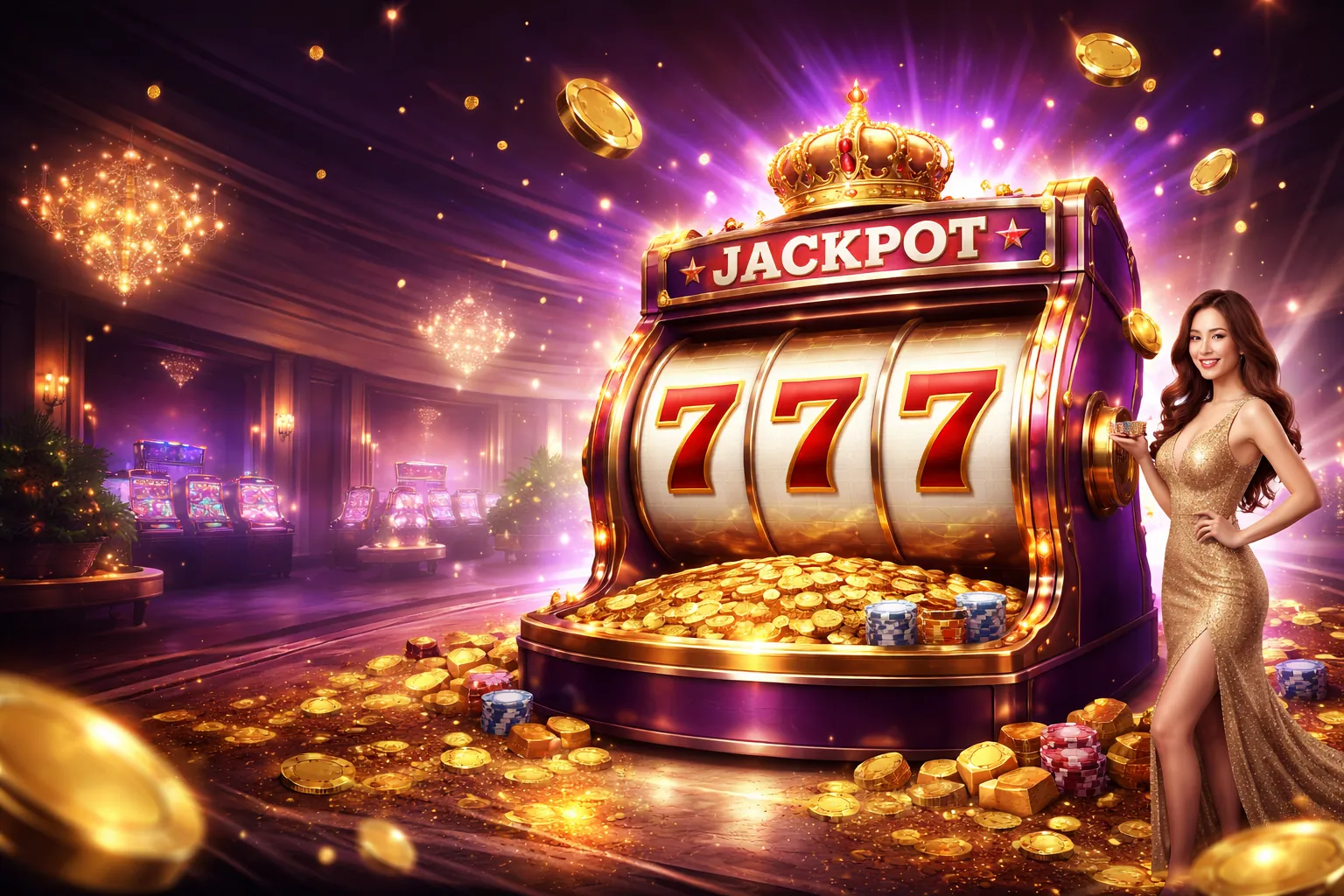 Hình ảnh Nổ Hũ 999ok Link Mới 2026 với biểu tượng jackpot vàng rực rỡ trên nền xanh lá cây, thể hiện sự giàu có và may mắn